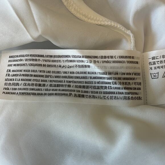 Abercrombie & Fitch NEW Halter Ruched Mini Dress Blue White Marble Pattern Sz XL - Picture 15 of 16